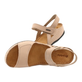 Sandale din piele pentru femei Inblu 158d102 bej 5