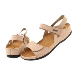 Sandale din piele pentru femei Inblu 158d102 bej 4