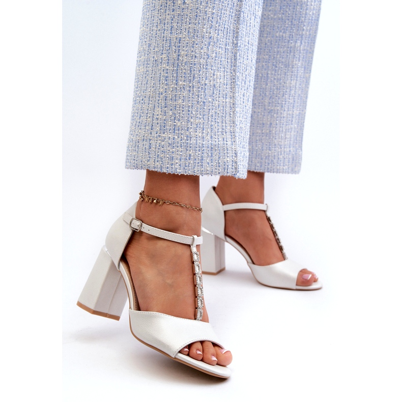 Vinceza Sandale Silver Aniya cu toc înalt cu zirconiu cubic argint 3