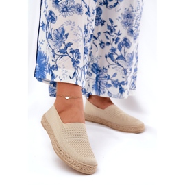 Espadrilles pentru femei cu Vinceza 13624 Beige Braid bej 2