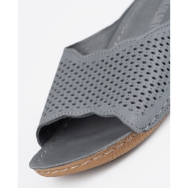 T.Sokolski Flip -flop -uri gri din piele 1