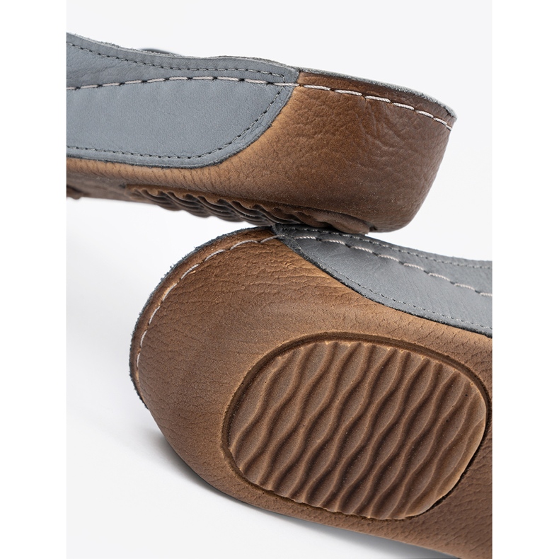 T.Sokolski Flip -flop -uri gri din piele 2