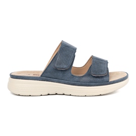 Flip -flop -uri confortabile pentru femei albastru 2