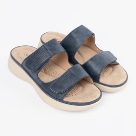 Flip -flop -uri confortabile pentru femei albastru 3