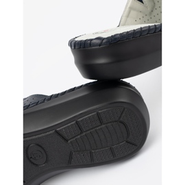 J. Star Flip -flops cu un insert de piele albastru bleumarin 1