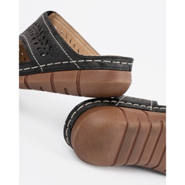 Papuci negri cu pană negru 1