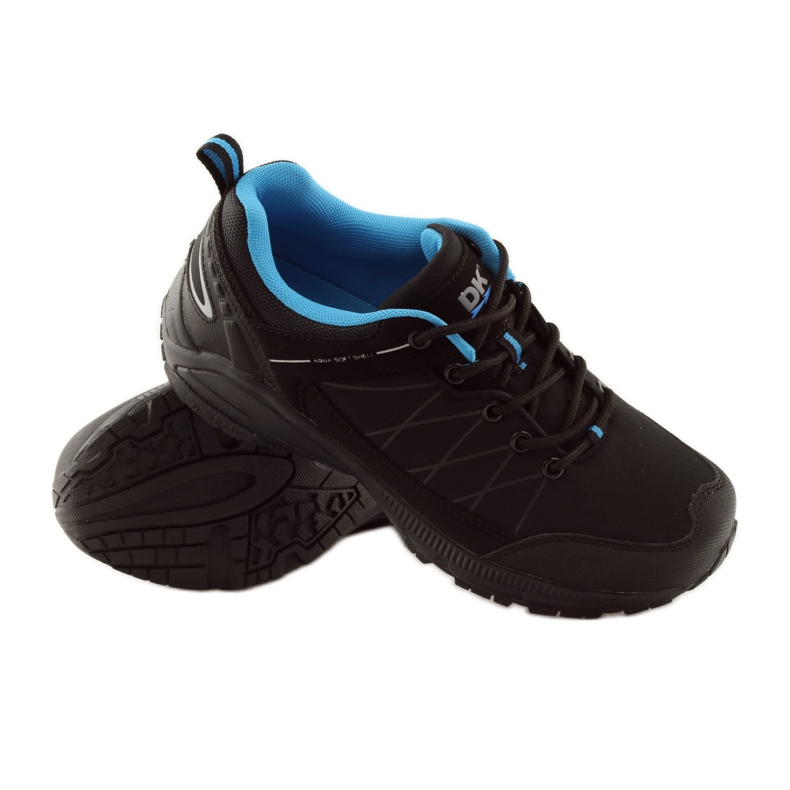 DK 18108 pantofi de trekking softshell negri negru albastru 3