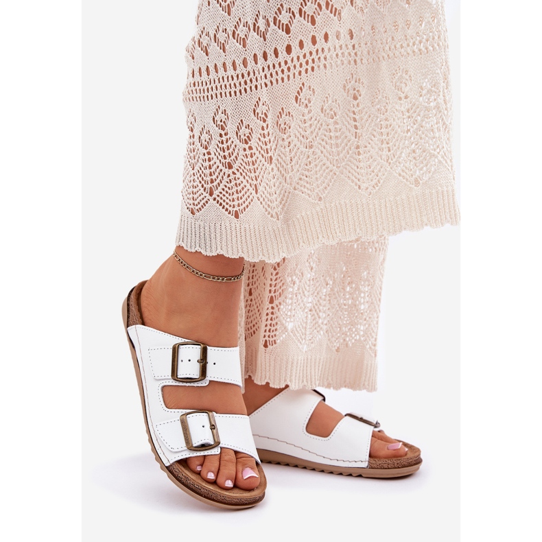 Inblu Flip -flops din piele cu alb aa0002ko alb 1