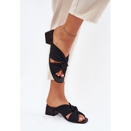 Flip-flops pentru femei pe blocul Maciejka 06955-01 Negru 6