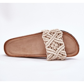 Flip -flops pentru femei pe platforma Cork Beige bej 7