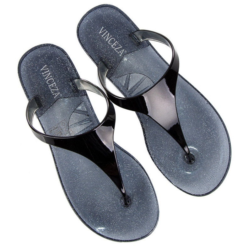 Vinceza Flip-flops din cauciuc negru 1
