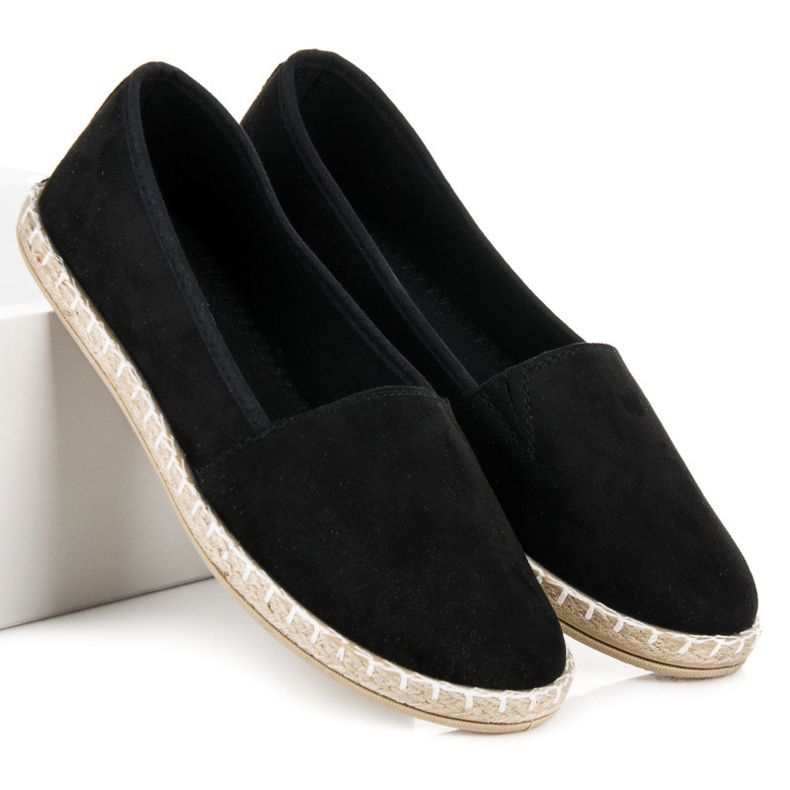 Espadrile din piele intoarsa negru 2 Espadrile din piele intoarsa negru 2