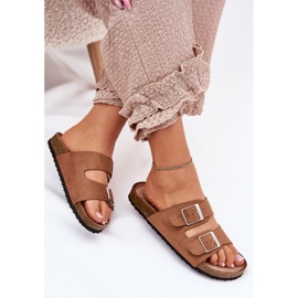 Flip -flops pentru femei pe platforma de cămile de cămile maro 9