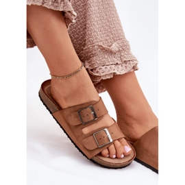 Flip -flops pentru femei pe platforma de cămile de cămile maro 10