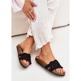 Flip -flops pentru femei pe platforma Cork Negru 5