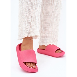 Papuci de spumă ușoară pentru femei pe o talpă groasă Fuchsia roz 2