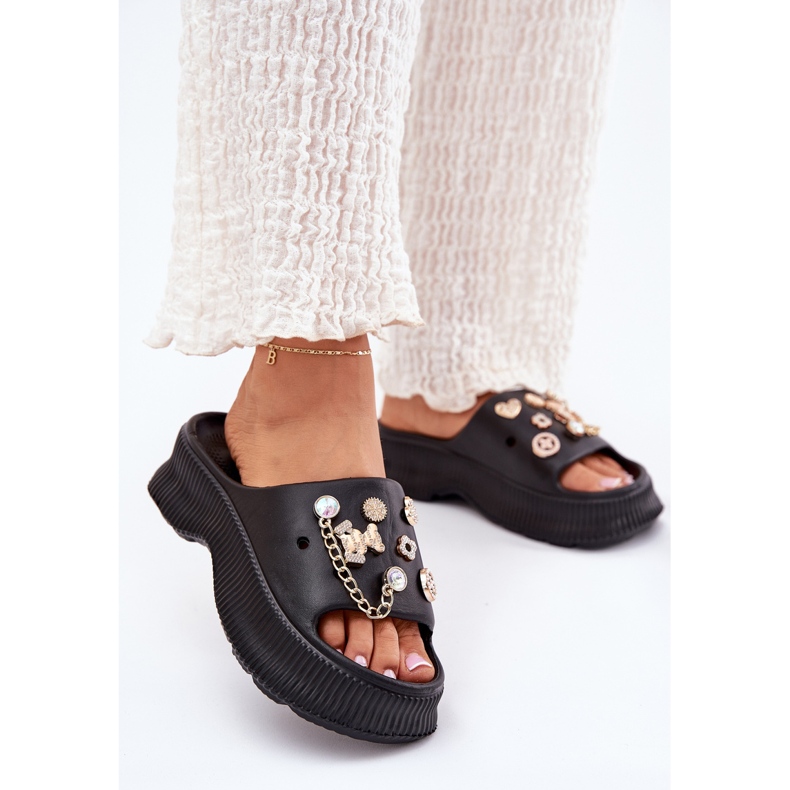 Flip -Flip Flip Flip cu pini aurii negri negru 2