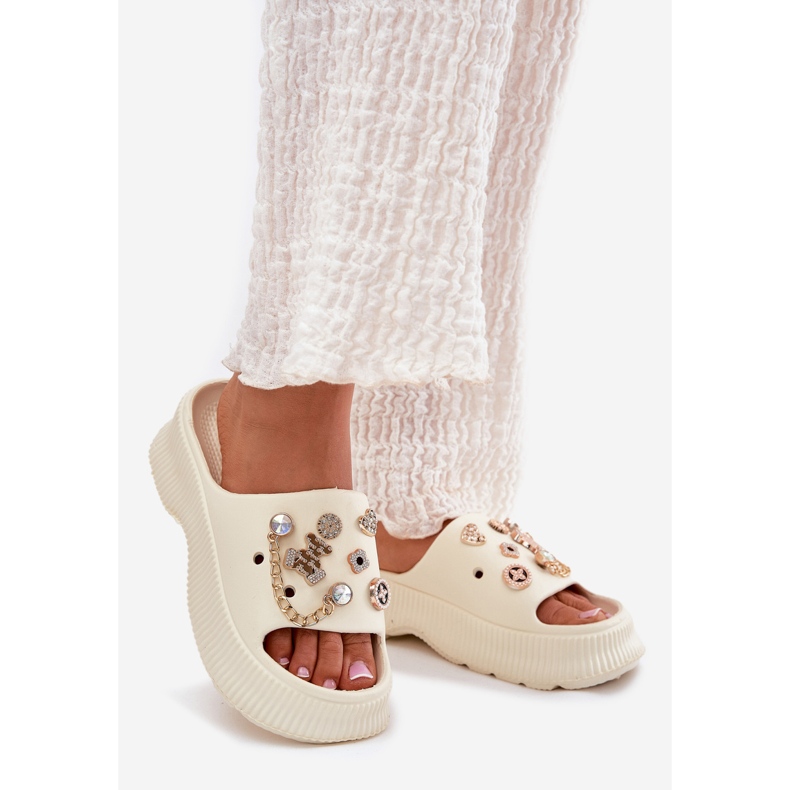 Flip -Flip Flip Flip cu pini de Aur, cerșetor ușor bej 1