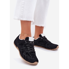 Încălțăminte sport pentru femei cu eco eco din piele de piele neagră negru 1 Încălțăminte sport pentru femei cu eco eco din piele de piele neagră negru 1