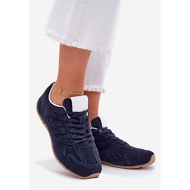 Încălțăminte sport pentru femei cu Eco Suede Blue Blue albastru 1 Încălțăminte sport pentru femei cu Eco Suede Blue Blue albastru 1