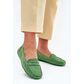 Mocasini din piele intoarsa pentru dama, verzi verde 2 Mocasini din piele intoarsa pentru dama, verzi verde 2