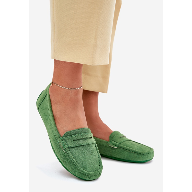 Mocasini din piele intoarsa pentru dama, verzi verde 1 Mocasini din piele intoarsa pentru dama, verzi verde 1