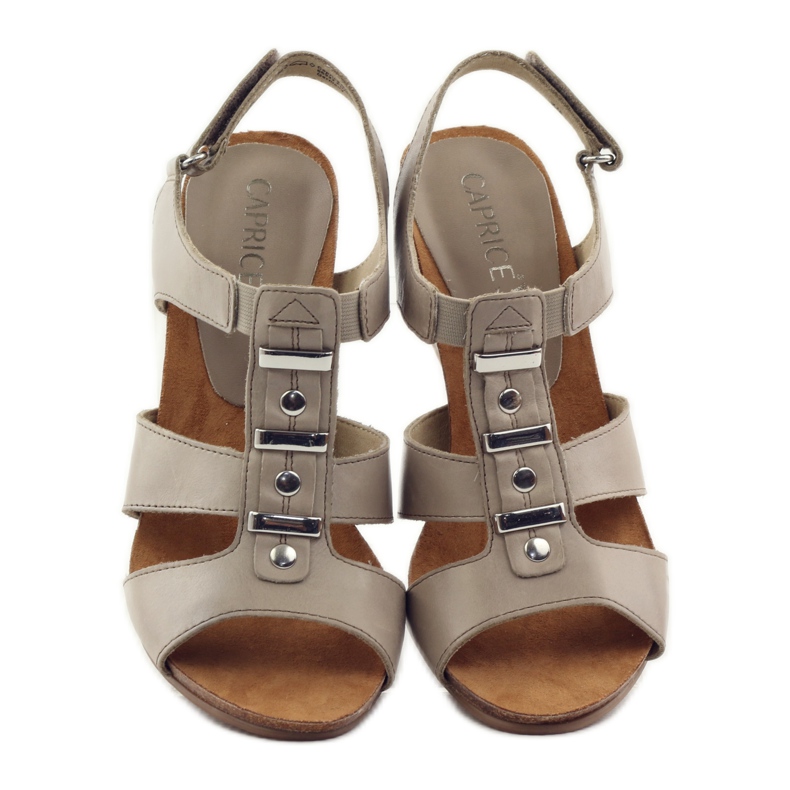 Sandale Caprice pantofi dama cu Velcro 28309 maro multicolor 4