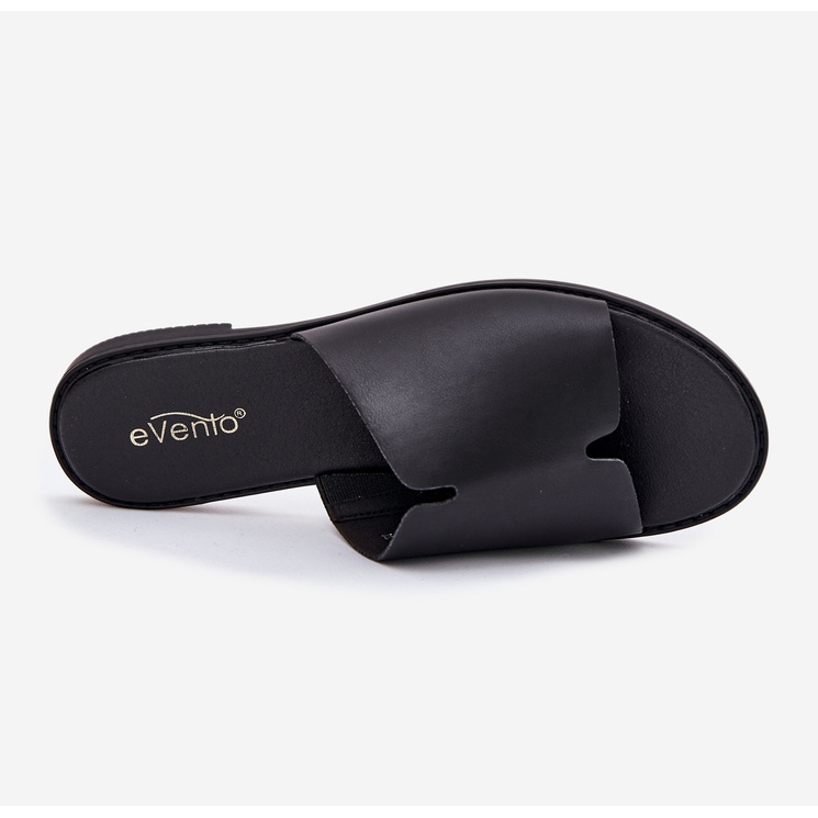 EVento Flip -flip -flip -flops cu negru cu piele plat negru 2