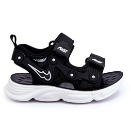 Tobias Băieți Sandale Velcro Alb-negru 3 Tobias Băieți Sandale Velcro Alb-negru 3