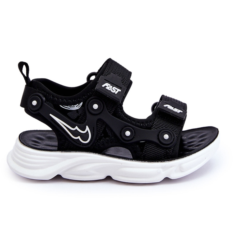 Tobias Băieți Sandale Velcro Alb-negru 3 Tobias Băieți Sandale Velcro Alb-negru 3