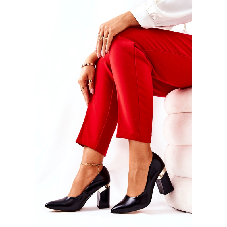 Lewski Shoes Pompi din piele Lewski 3117 Negru 3