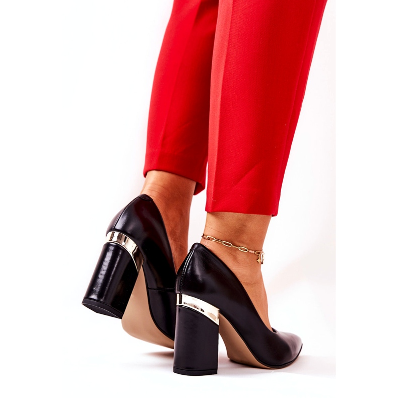 Lewski Shoes Pompi din piele Lewski 3117 Negru 4