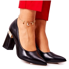 Lewski Shoes Pompi din piele Lewski 3117 Negru 5