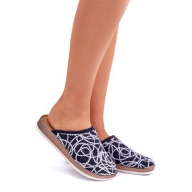 Papuci de damă strălucitori Inblu CT000028 Bleumarin albastru 1 Papuci de damă strălucitori Inblu CT000028 Bleumarin albastru 1