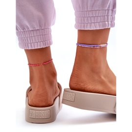 Sandale de damă din piele intoarsa pe platforma Big Star NN274A671 Bej 4 Sandale de damă din piele intoarsa pe platforma Big Star NN274A671 Bej 4