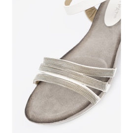 Shelvt Sandale elegante pentru femei cu dungi cu sclipici multicolor 1