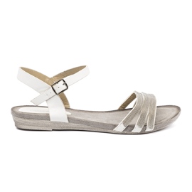 Shelvt Sandale elegante pentru femei cu dungi cu sclipici multicolor 2