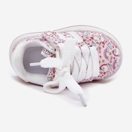 Pantofi sport pentru fete cu un motiv unicorn roz 2 Pantofi sport pentru fete cu un motiv unicorn roz 2