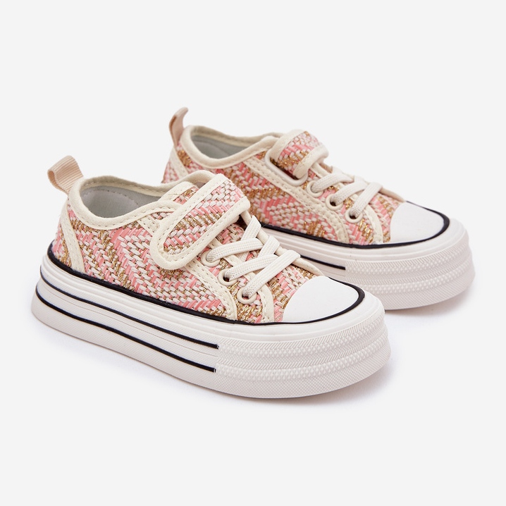 Adidași roz velcro pentru fete 1 Adidași roz velcro pentru fete 1