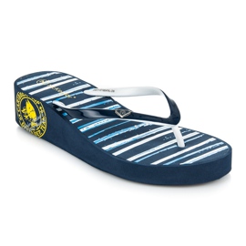 Mckeylor Flip-flops cu dungi albastru 2