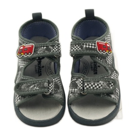 American Club Sandale cu talpă americană din piele gri alb 4 American Club Sandale cu talpă americană din piele gri alb 4