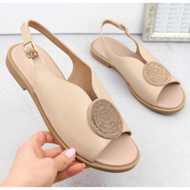 Sandale Filippo W PAW542 bej cu zirconi 1