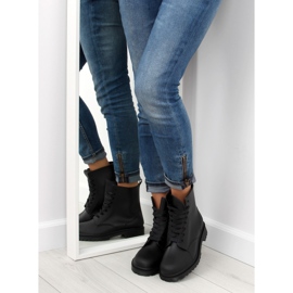 Cizme negre siret negre D56P negre negru 2