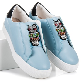 Vices Adidași Slip-on Cu Bufnițe albastru 5
