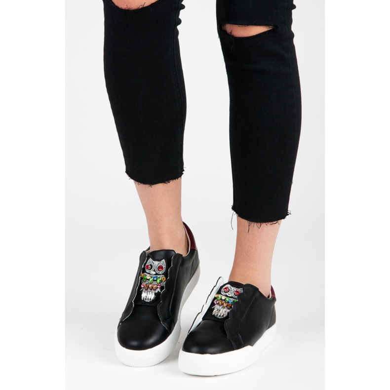 Vices Adidași Slip-on Cu Bufnițe negru 1