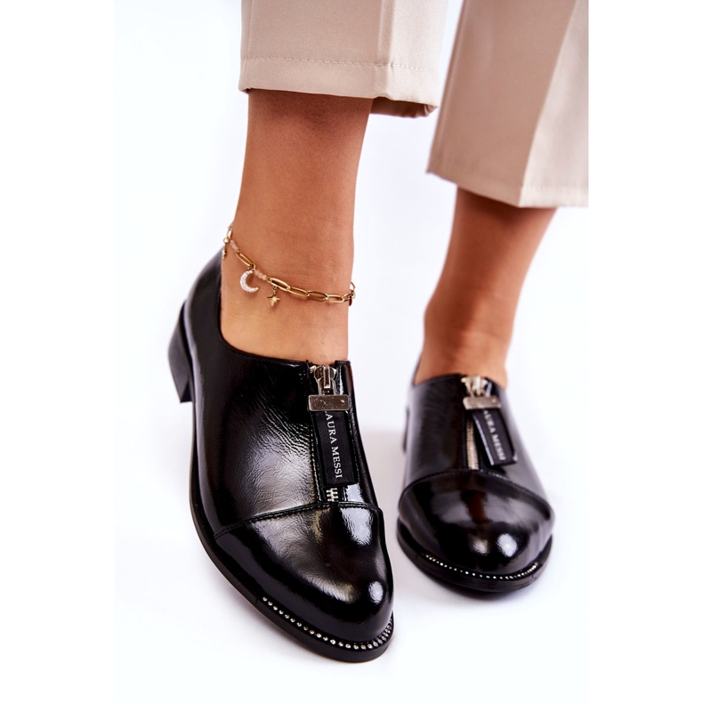 Pantofi pentru femei Laura Messi Varnished 2532 Negru 2