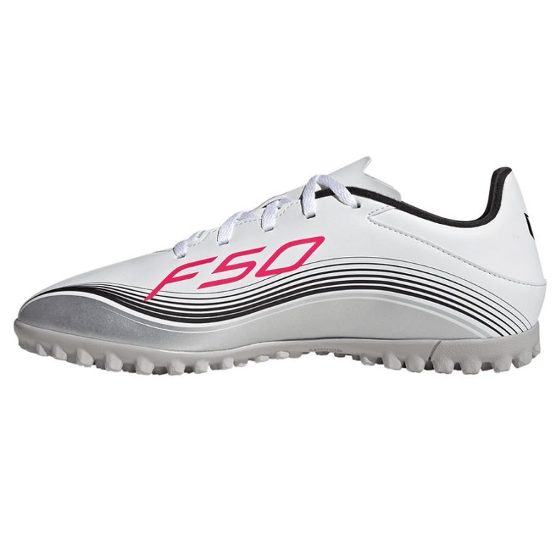 Adidas F50 Messi Club TF JP7445 Pantofi de fotbal alb 1 Adidas F50 Messi Club TF JP7445 Pantofi de fotbal alb 1