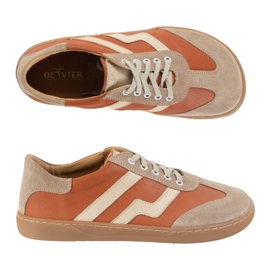 Pantofi de piele pentru femei desculți Olivier Eliza Rude portocale 1 Pantofi de piele pentru femei desculți Olivier Eliza Rude portocale 1