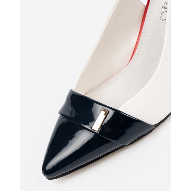 Goodin Pompe albe și albe cu călcâi deschis 1