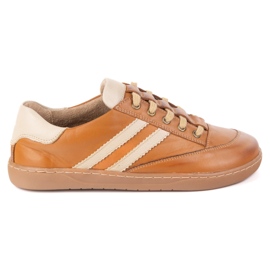 Adidași desculți Kaia Olivier - pantofi din piele maro deschis 1 Adidași desculți Kaia Olivier - pantofi din piele maro deschis 1